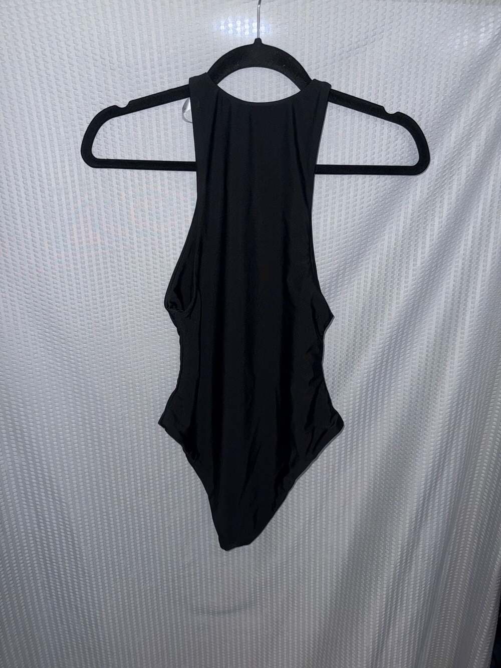 Black High Neck Sleeveless Bodysuit Size L